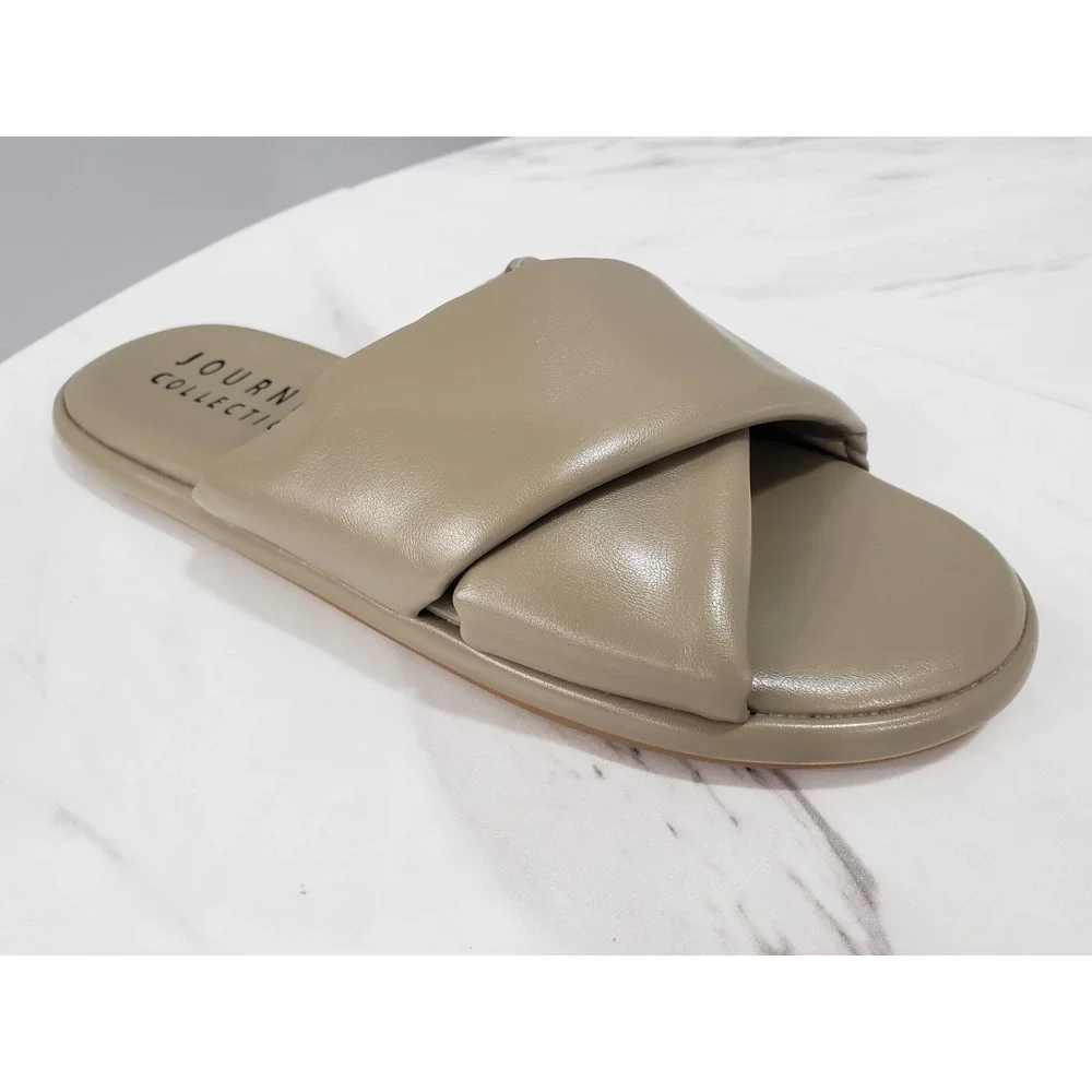 NEW NO BOX Puff Straps Addilynn Open Toe Sandal House‎ Shoes LIGHT SMOKEY GREEN